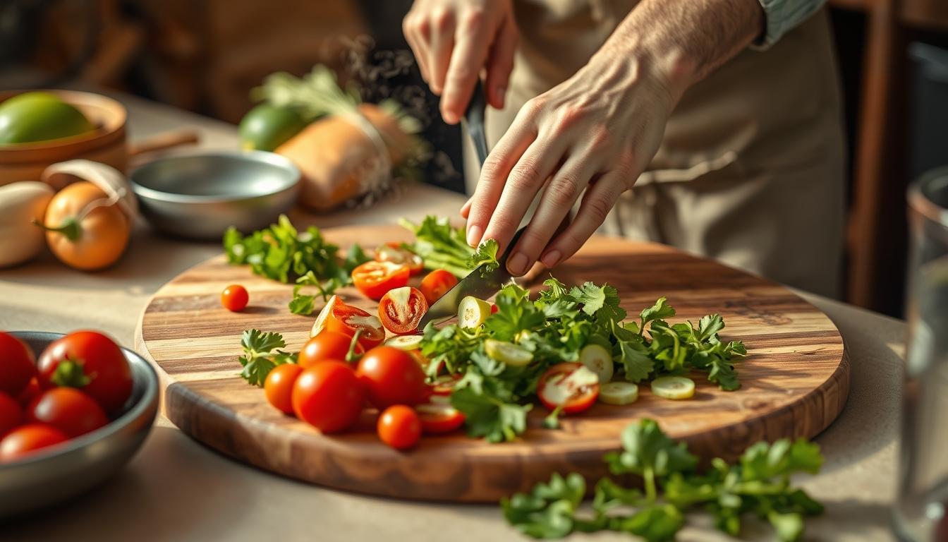Fresh seasonal cooking dish